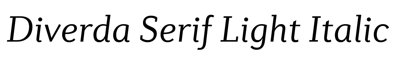 Diverda Serif Light Italic